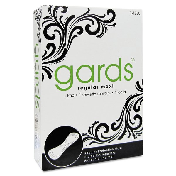 Hospeco Gards Vended Sanitary Napkins #4, Individually Boxed, PK250 PK 147A